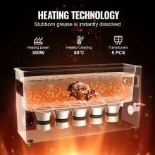 10L Ultrasonic Gun Cleaner with Heater, Timer, and 300W Power, 7.4 kg