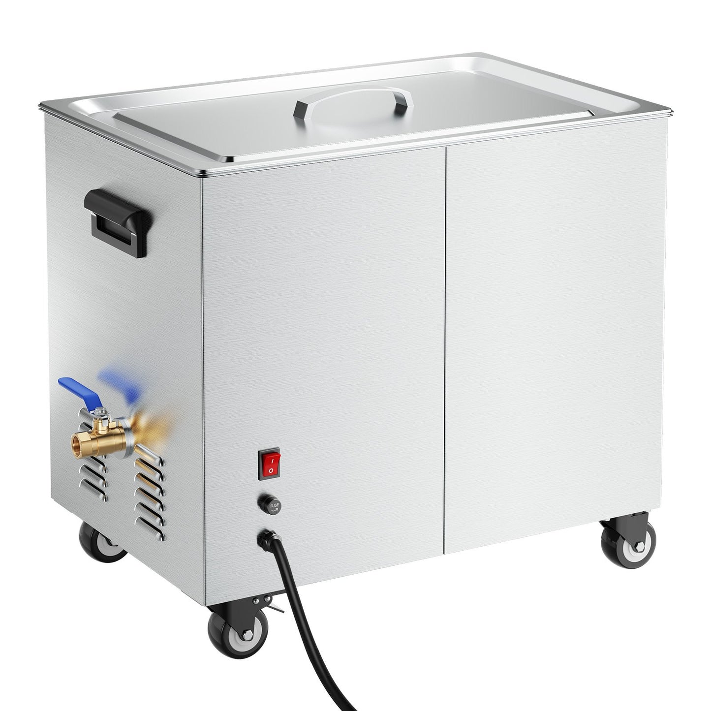 50L Ultrasonic Cleaner, Professional Ultrasonic Cleaner Machine with Cleaning Basket & Digital Display, 840W Stainless Steel Large Cleaning Machine with Wheels for Industrial Parts, Carburetors