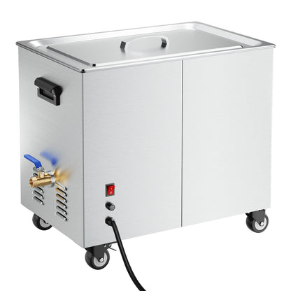 50L Ultrasonic Cleaner, Professional Ultrasonic Cleaner Machine with Cleaning Basket & Digital Display, 840W Stainless Steel Large Cleaning Machine with Wheels for Industrial Parts, Carburetors