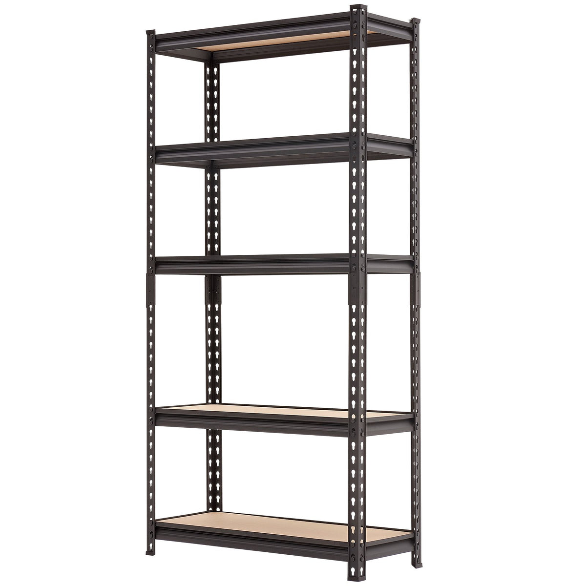 Storage Shelves, 5-Tier Adjustable, 907.2 kg Capacity, Heavy Duty Garage Storage Shelving Unit, Metal Utility Rack Shelf, for Kitchen Pantry Basement Bathroom, 759 mm W x 309 mm D x 1520 mm H