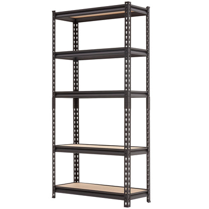 Storage Shelves, 5-Tier Adjustable, 907.2 kg Capacity, Heavy Duty Garage Storage Shelving Unit, Metal Utility Rack Shelf, for Kitchen Pantry Basement Bathroom, 759 mm W x 309 mm D x 1520 mm H