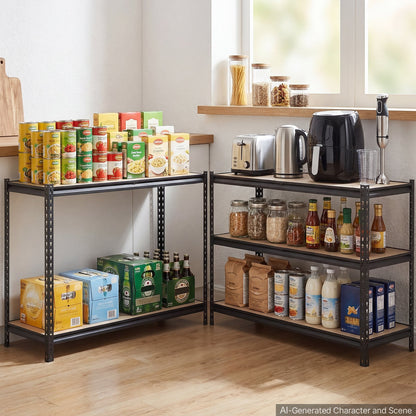 Storage Shelves, 5-Tier Adjustable, 907.2 kg Capacity, Heavy Duty Garage Storage Shelving Unit, Metal Utility Rack Shelf, for Garage Warehouse Basement Kitchen, 1228 mm W x 459 mm D x 1813 mm H