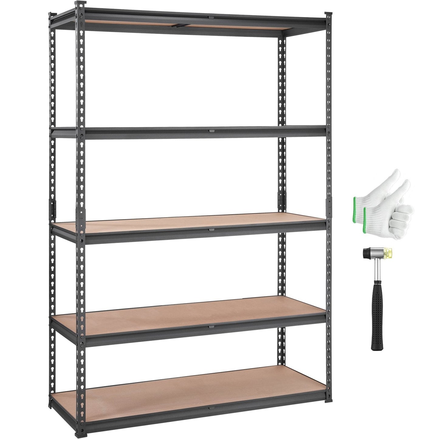 Heavy Duty 5-Tier Metal Shelving Unit, 907 kg Capacity, Adjustable for Garage