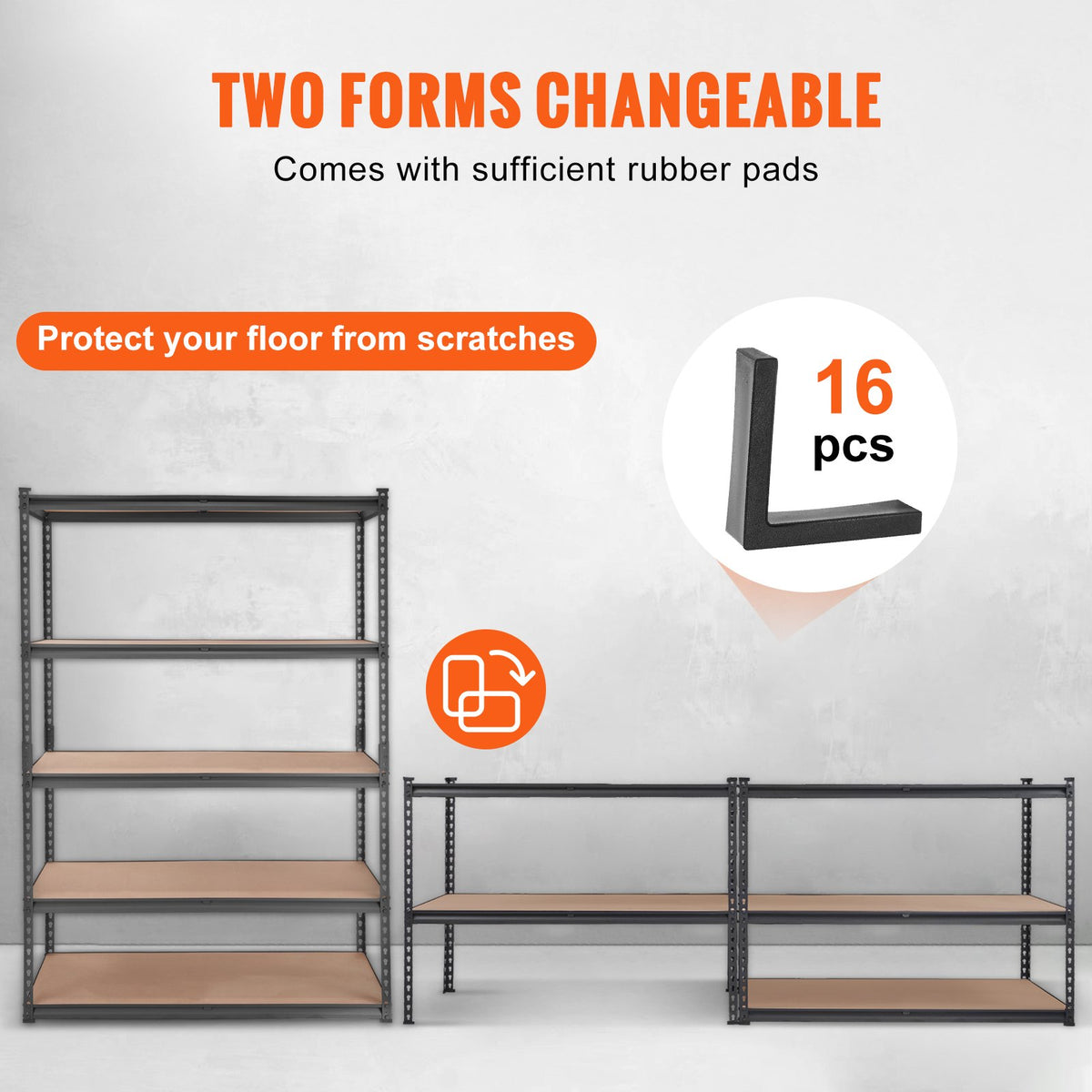 VEVOR Storage Shelving Unit, 5-Tier Adjustable, 907 kg Capacity, Heavy Duty Garage