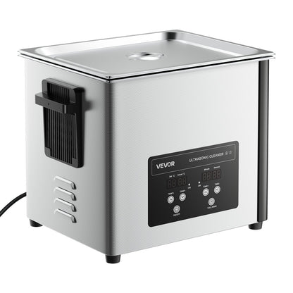 10L Ultrasonic Cleaner, Professional Ultrasonic Cleaner Machine with Cleaning Basket & Digital Display, 180W Stainless Steel 40kHz Cleaning Machine for Watches, Razors, Jewelry, Coins, and More