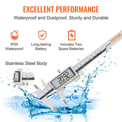 150mm Digital Caliper with LCD Display - High Precision Vernier Micrometer