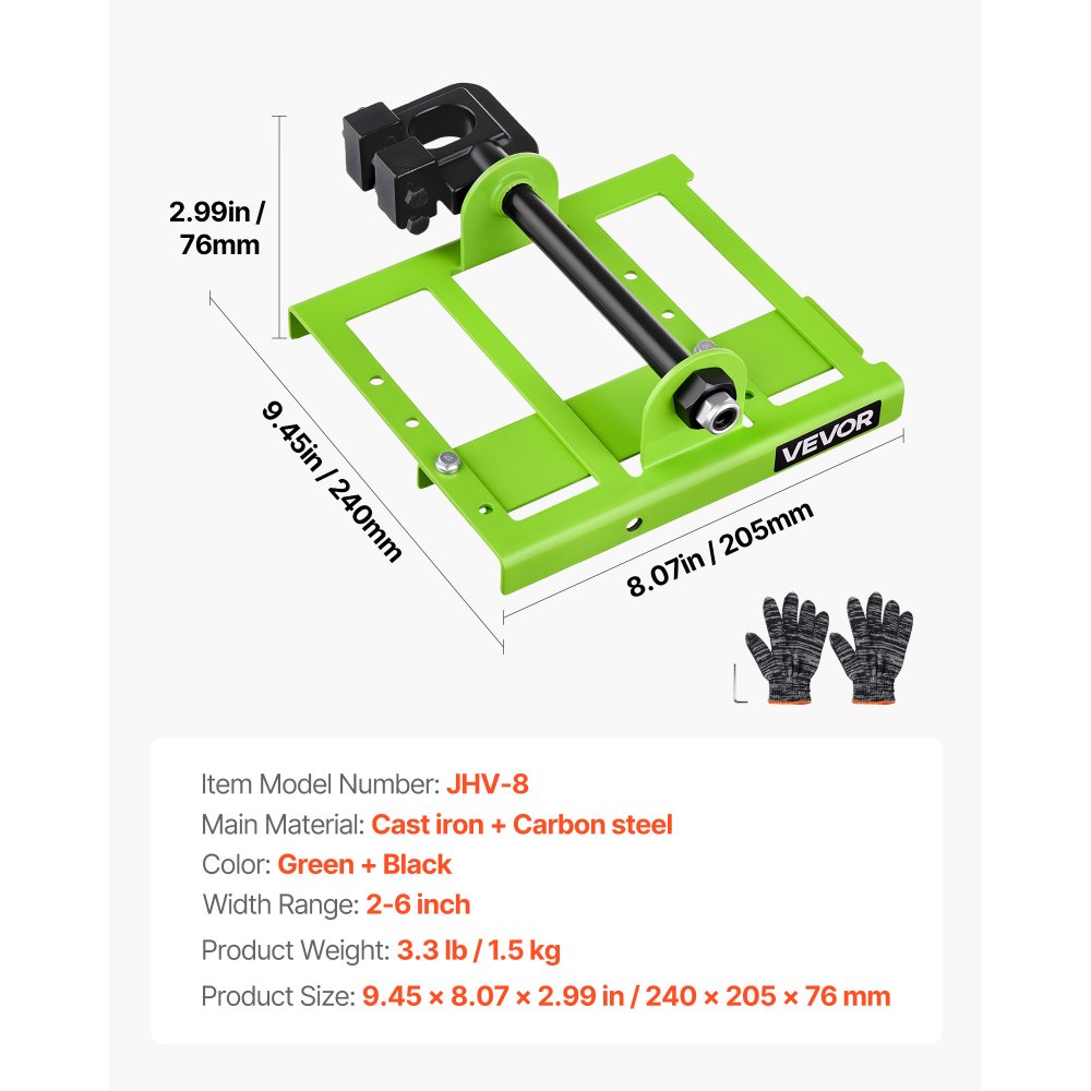 Chainsaw Mill, Adjustable 5-15 cm Width, Vertical Lumber Cutting Guide, Portable Timber Chainsaw Attachment, Heavy Duty 