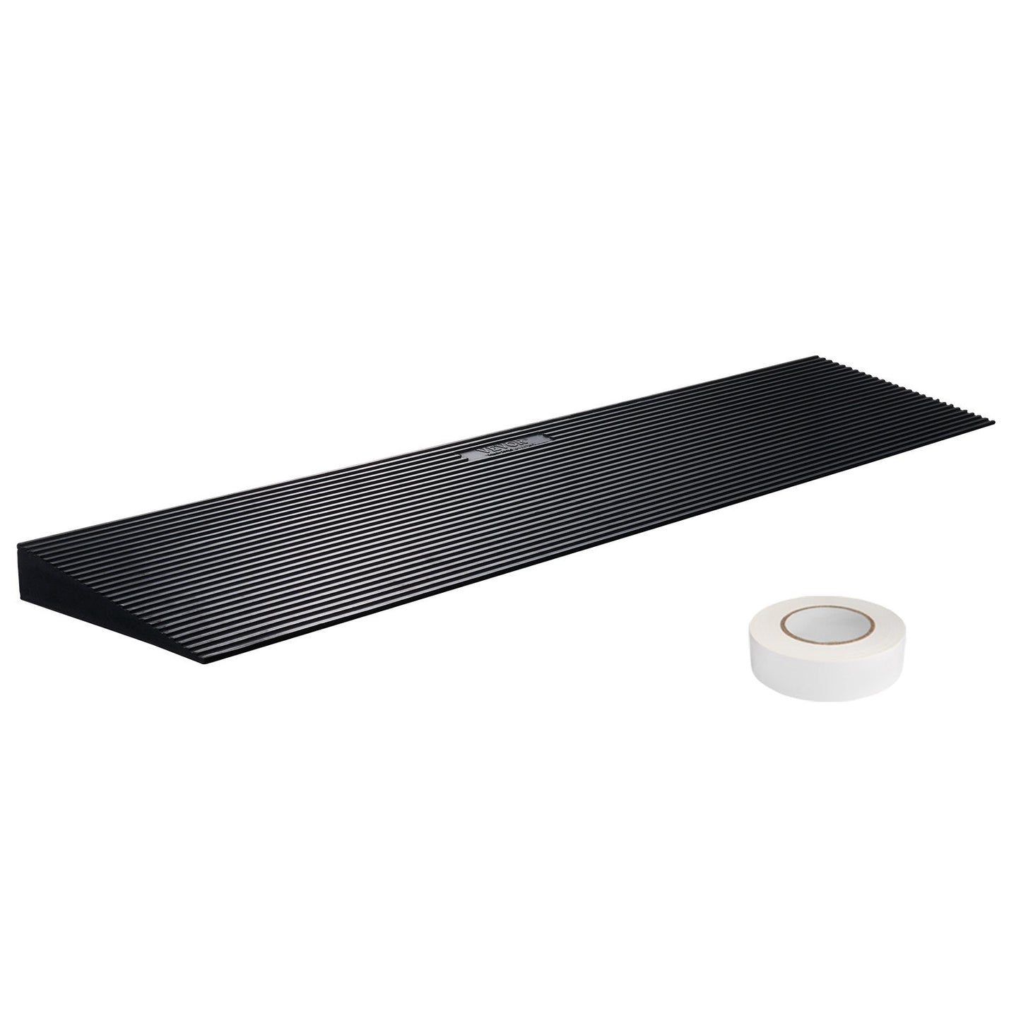 Adjustable 4 cm Rise Rubber Ramp for Wheelchairs and Robots, 90 cm Wide