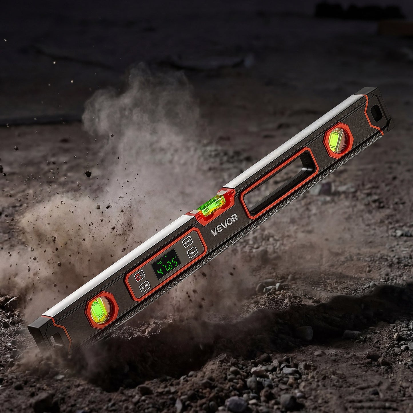 Digital Level, 600 mm, Magnetic Electronic Level with LED Backlit Display, 360° Electronic Leveler Tool with 0°/45°/90° Bubble Vials, IP54 Rating for Construction Carpentry Home Renovation