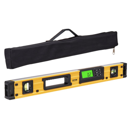 VEVOR Magnetic Torpedo Level, 24 in, LED Backlit Screen Mechanical Bubble Vials