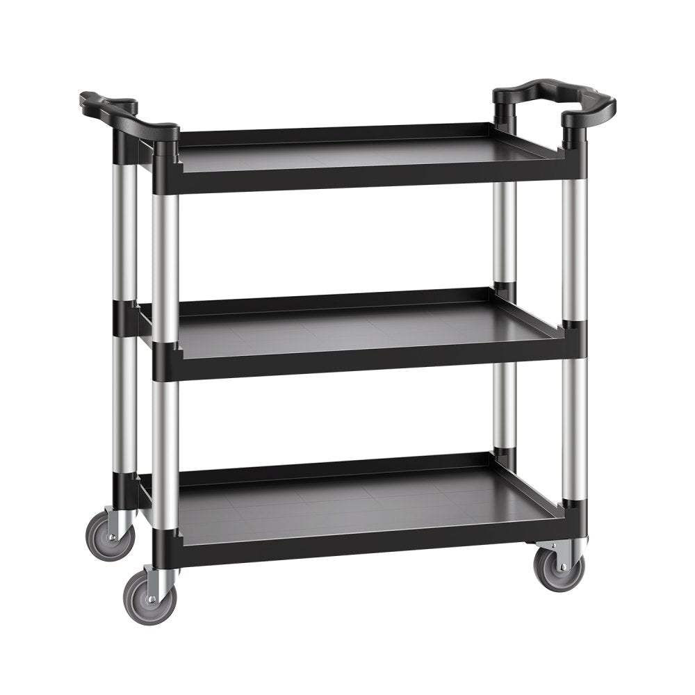 VEVOR Heavy Duty Utility Cart 500 lbs Capacity 3-tier Service Cart with Wheels