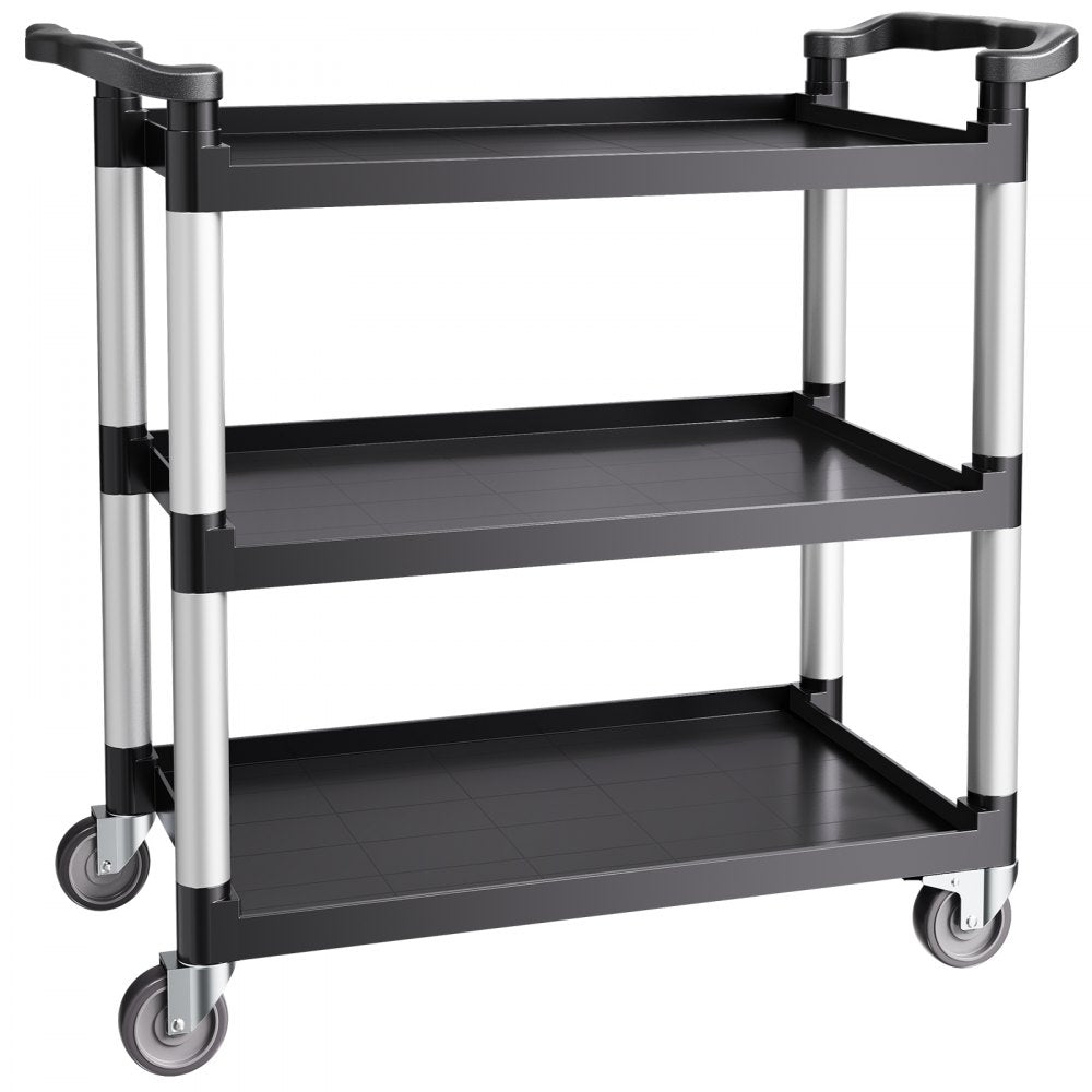 VEVOR Heavy Duty Utility Cart 500 lbs Capacity 3-tier Service Cart with Wheels