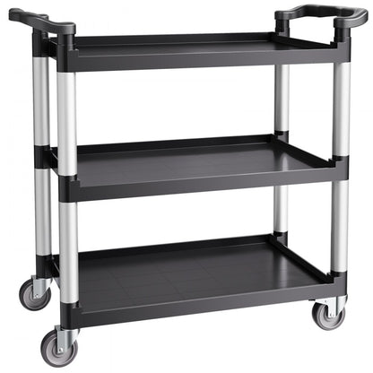 VEVOR Heavy Duty Utility Cart 500 lbs Capacity 3-tier Service Cart with Wheels