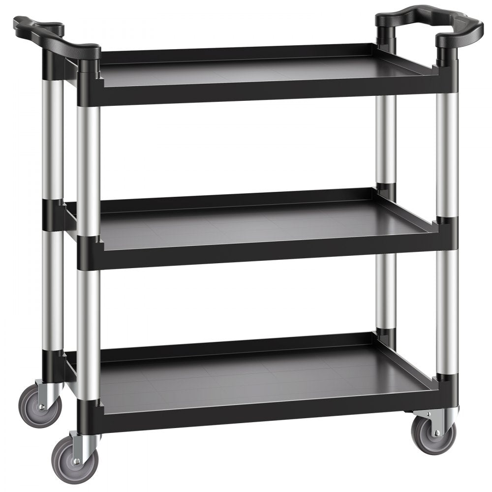 VEVOR Heavy Duty Utility Cart 500 lbs Capacity 3-tier Service Cart with Wheels
