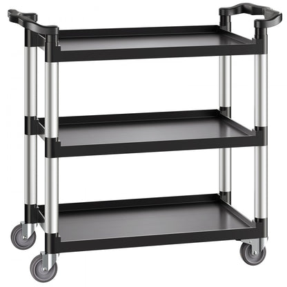 VEVOR Heavy Duty Utility Cart 500 lbs Capacity 3-tier Service Cart with Wheels