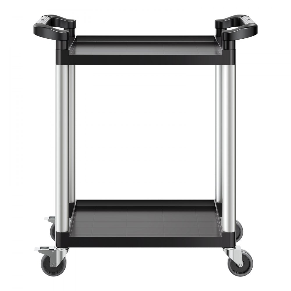 VEVOR Heavy Duty Utility Cart 300 lbs Capacity 2-tier Service Cart with Wheels