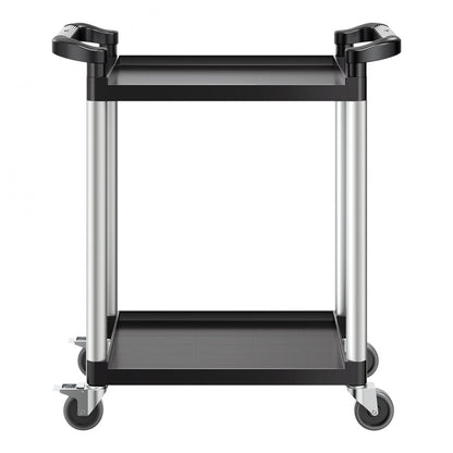 VEVOR Heavy Duty Utility Cart 300 lbs Capacity 2-tier Service Cart with Wheels