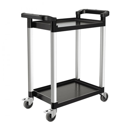 VEVOR Heavy Duty Utility Cart 300 lbs Capacity 2-tier Service Cart with Wheels