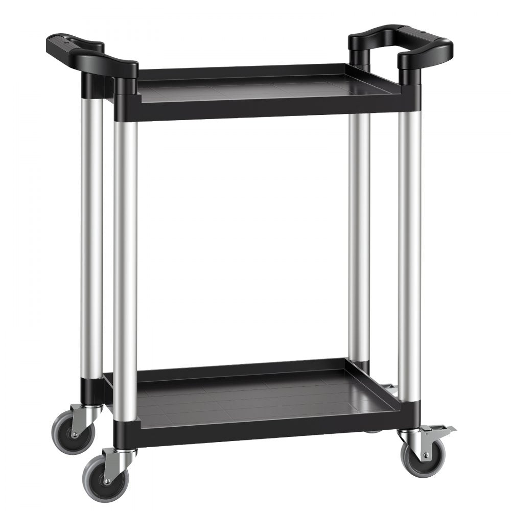 VEVOR Heavy Duty Utility Cart 300 lbs Capacity 2-tier Service Cart with Wheels