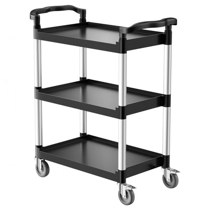 VEVOR Heavy Duty Utility Cart 300 lbs Capacity 3-tier Service Cart with Wheels