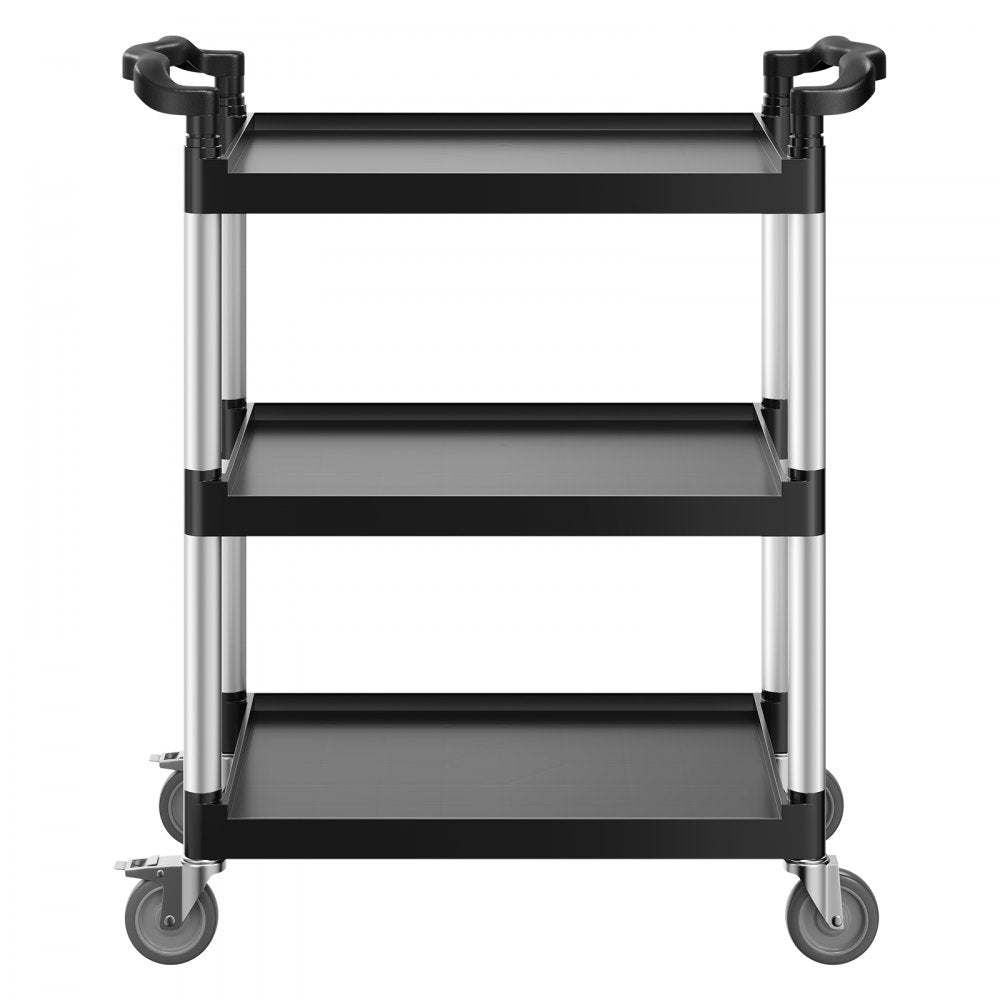 VEVOR Heavy Duty Utility Cart 300 lbs Capacity 3-tier Service Cart with Wheels