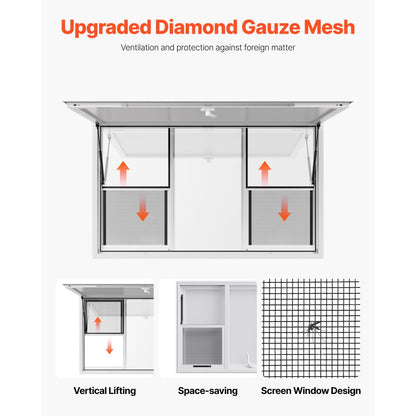 VEVOR 152x92 cm Concession Stand Serving Window Food Truck Service Awning