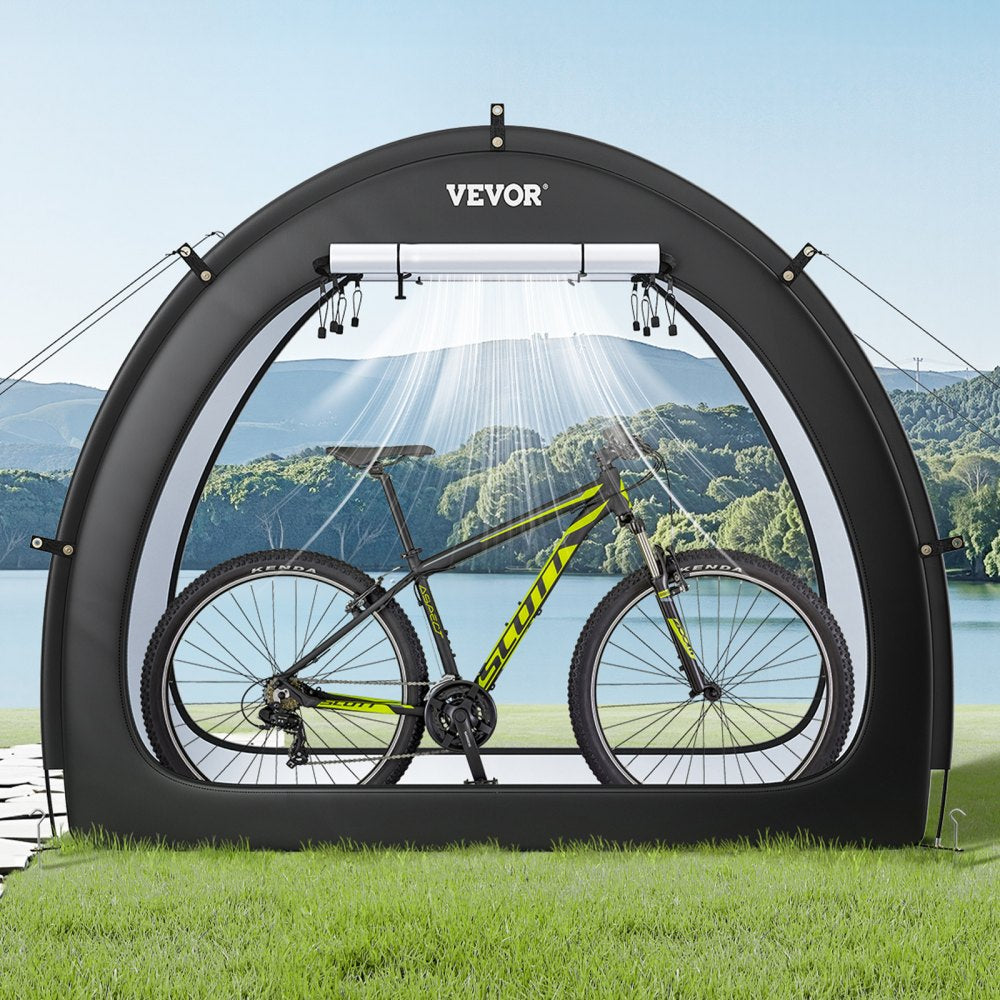 VEVOR Outdoor Bike Storage Tent Fan-Shaped Waterproof Bike Tent for 1 to 2 Bikes
