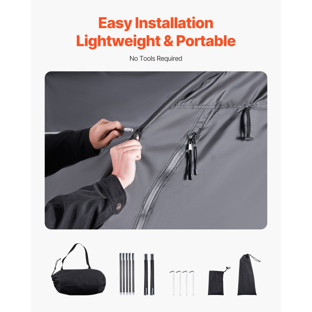 Outdoor Bike Storage Tent Fan-Shaped Waterproof Bike Tent for 4 to 5 Bikes