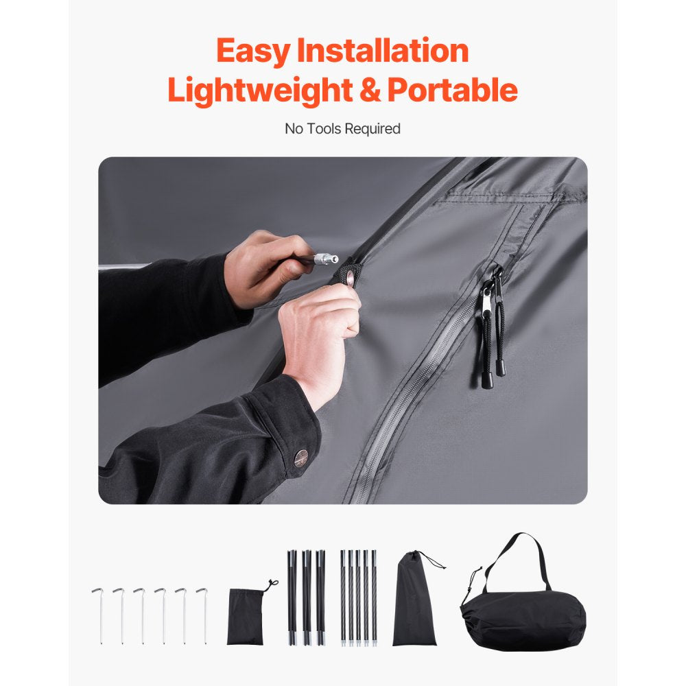 Outdoor Bike Storage Tent Fan-Shaped Waterproof Bike Tent for 5+ Bikes