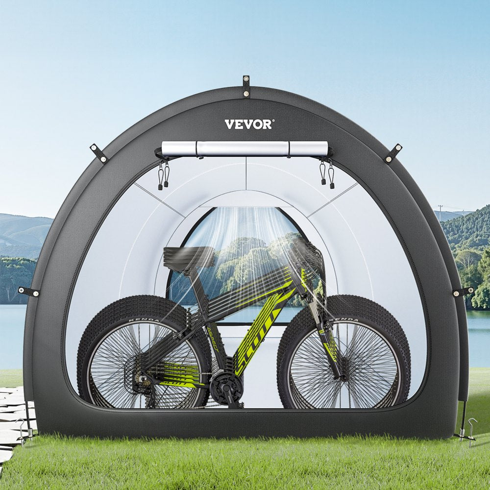 Outdoor Bike Storage Tent Fan-Shaped Waterproof Bike Tent for 5+ Bikes