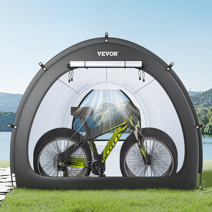 Outdoor Bike Storage Tent Fan-Shaped Waterproof Bike Tent for 5+ Bikes