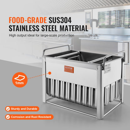 Commercial 40-Piece Stainless Steel Popsicle Mould Set with Double Slots