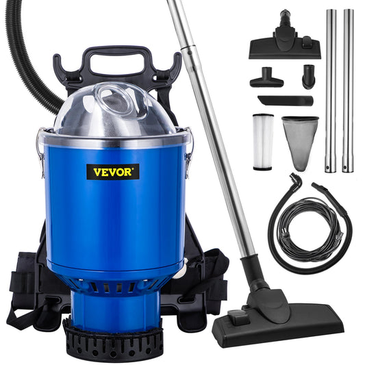 VEVOR Backpack Vacuum, 4L Backpack Vacuum Cleaner, 5-IN-1 Lightweight Backpack Vacuum,