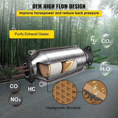 VEVOR Catalytic Converter Compatible with 1998-2002 Honda Accord 2.3L, Direct-Fit