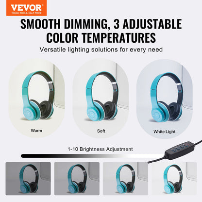 VEVOR Photo Studio Light Box 3000-5600K Adjustable 3 Color Temperatures