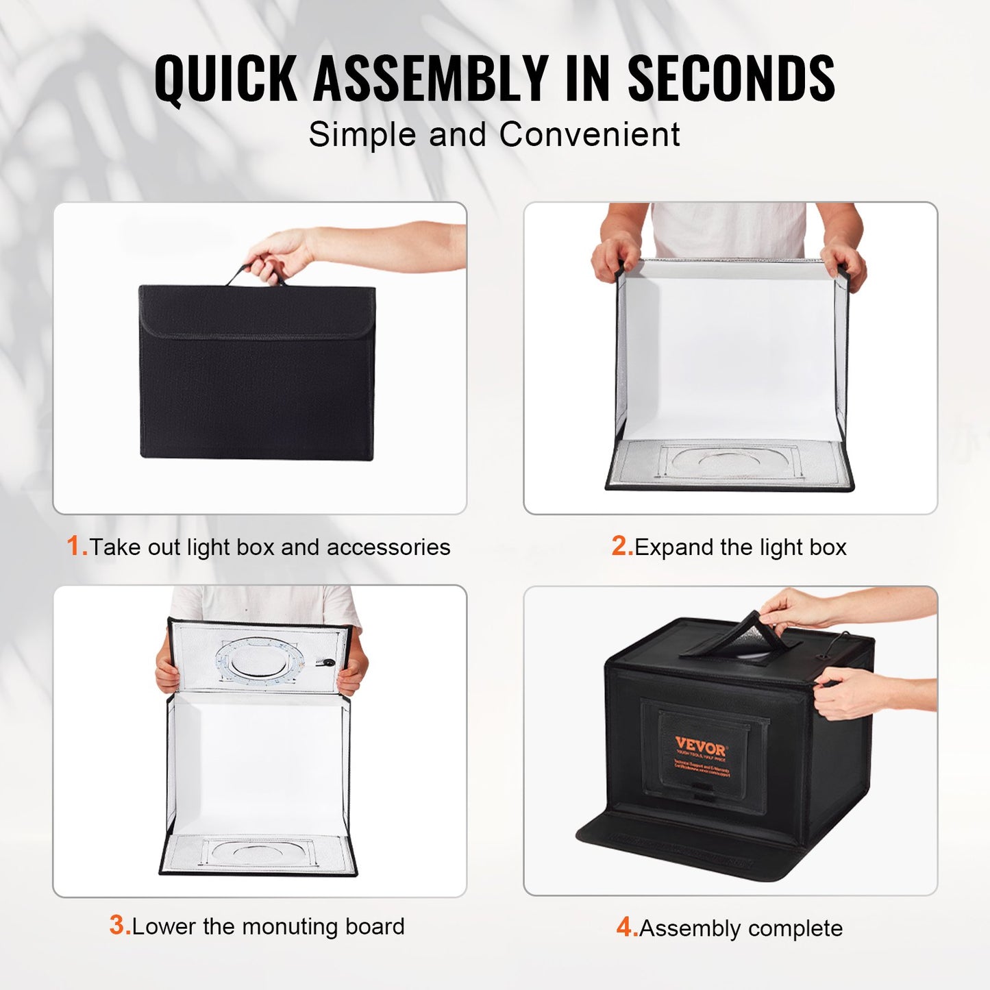 VEVOR Photo Studio Light Box 3000-5600K Adjustable 3 Color Temperatures