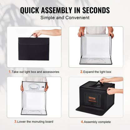Portable Photo Studio Light Box with Adjustable Color Temperatures (3000-5600K)