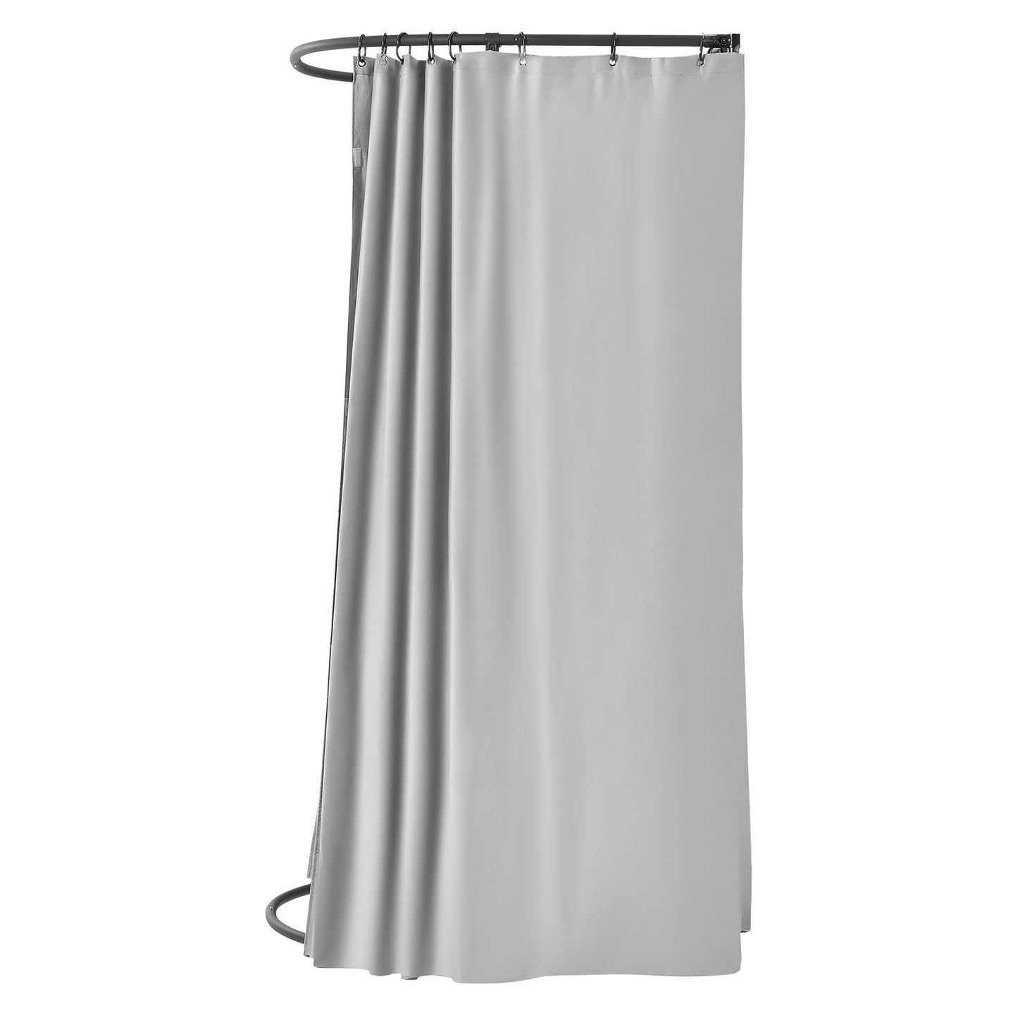 Fitting Room, Dressing Room with Thick Polyester Curtains, Privacy Space with Shading Curtain and a Hook, for Boutique, Mall, Tailor's Store & Outdoor 100 x 95 x 200 cm (Black and Gray-White)