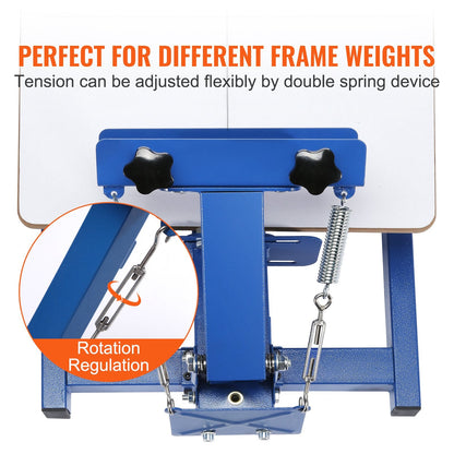 Single-Color Silk Screen Printing Press with Adjustable Tension, 54x45cm