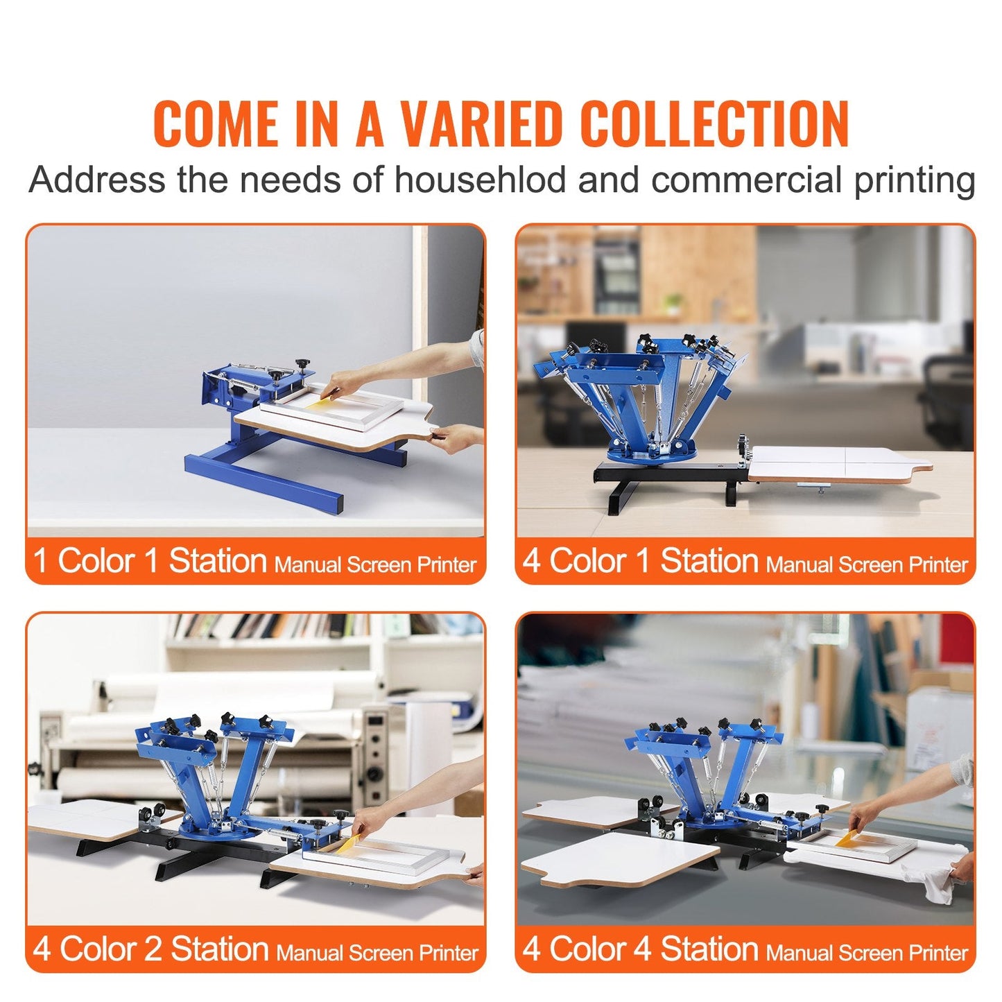 Single-Color Silk Screen Printing Press with Adjustable Tension, 54x45cm