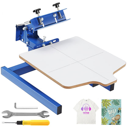 Single-Color Silk Screen Printing Press with Adjustable Tension, 54x45cm