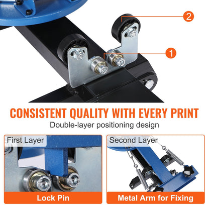 4-Color 2-Station Screen Printing Machine with 360° Rotary Pallet, 24.3 kg