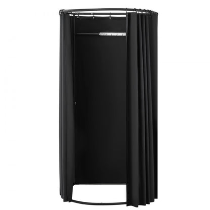 VEVOR Fitting Room Portable Dressing Room 100 x 95 x 200 cm Privacy Space Black