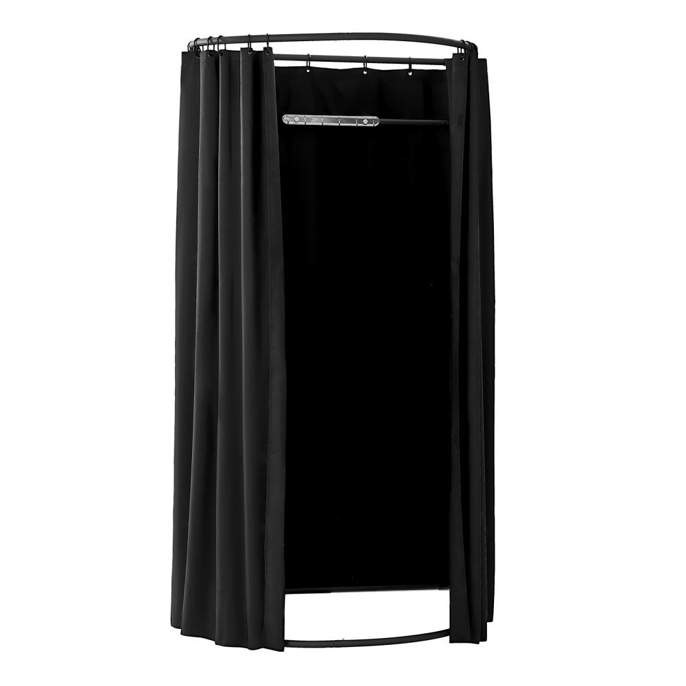 VEVOR Fitting Room Portable Dressing Room 100 x 95 x 200 cm Privacy Space Black