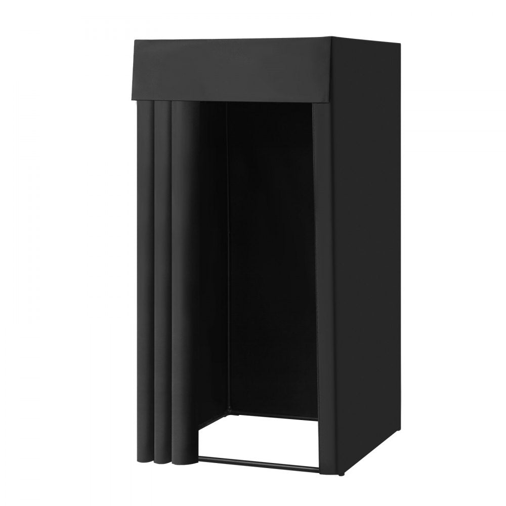 Fitting Room Portable Dressing Room 99 x 99 x 198 cm Privacy Space (Black)