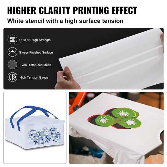 Silk Screen Printing Kit, 4 Aluminum Frames, 355 Mesh Count, 50.8x61 cm