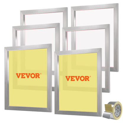 Silk Screen Printing Kit with Aluminum Frames, 110 Mesh Count, 6 Pack, 3.5 kg