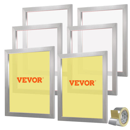 VEVOR Screen Printing Kit Silk Screen Printing Frame 20x24in 160 Count Mesh 6pcs