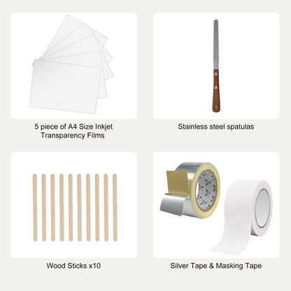 Aluminum Screen Printing Kit: 2 Frames, Squeegees, Tapes & Films for DIY T-Shirts