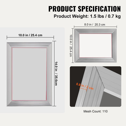 Aluminum Screen Printing Kit: 2 Frames, Squeegees, Tapes & Films for DIY T-Shirts